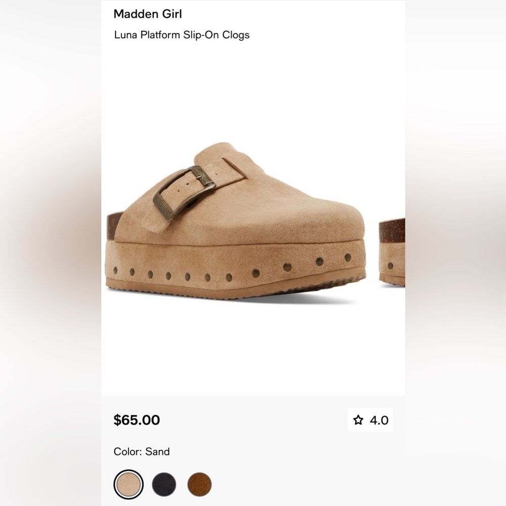 madden girl Lunaa Women's Platform Clogs - Picture 2 of 5